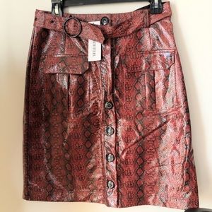 NWT URBAN OUTFITTER SNAKE FAUX LEATHER SKIRT